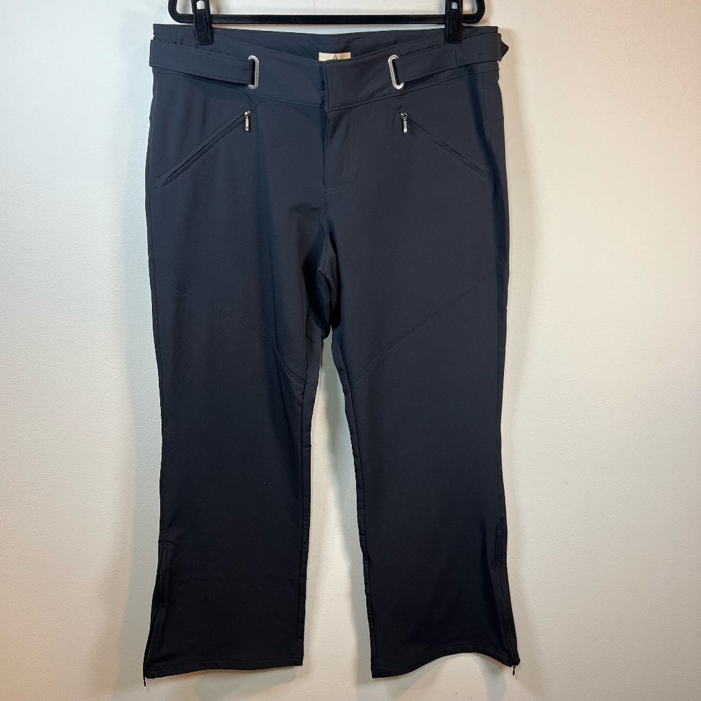 Ascend Soft Shell Pants Black Adjust Waist Outdoor Ski Winter NEW Womens Size 18